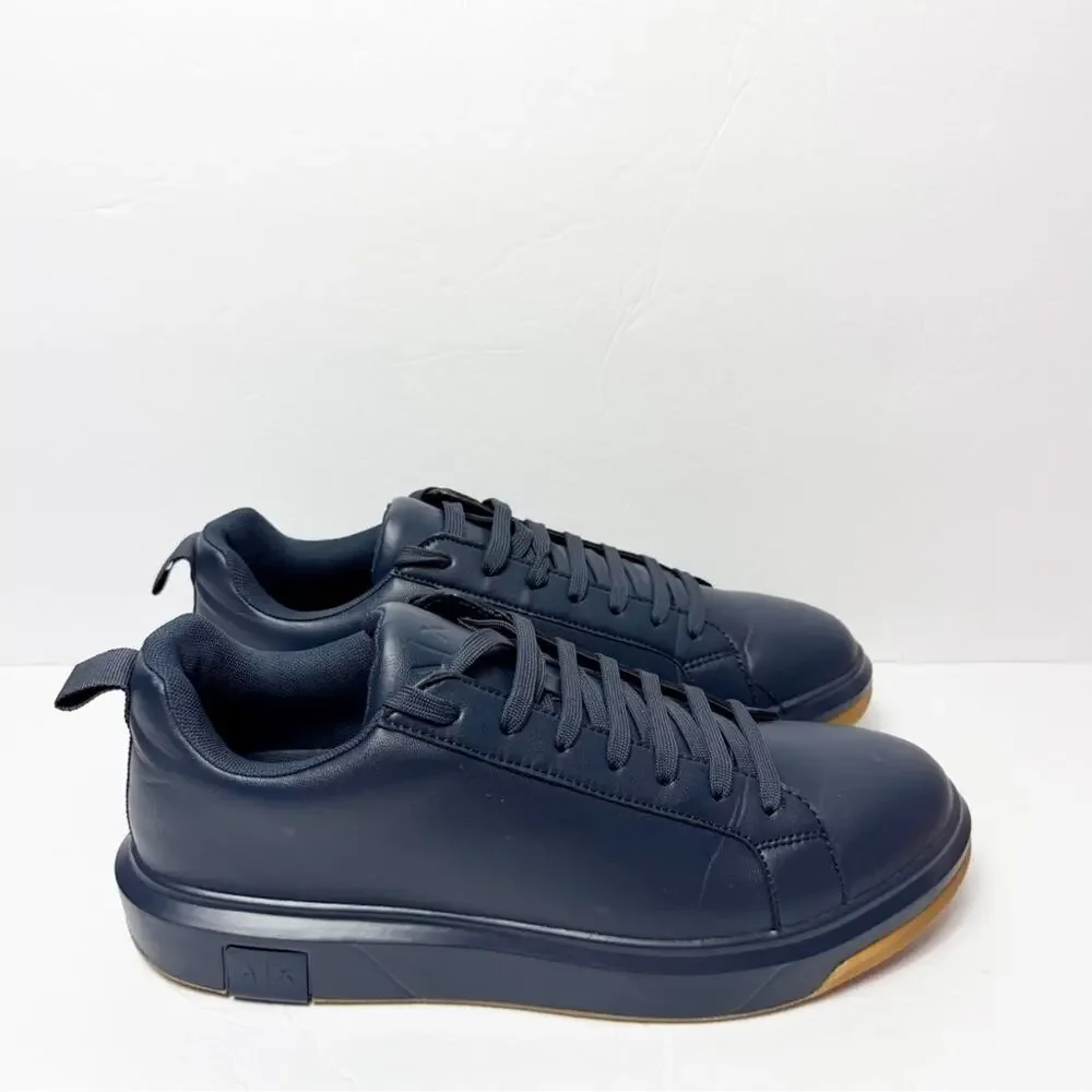 ARMANI EXCHANGE DARK BLUE MEN'S PARIS LACE UP SHOES SNEAKERS SIZE 13 NEW